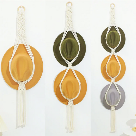 Sage- Macramé Hat Hanger