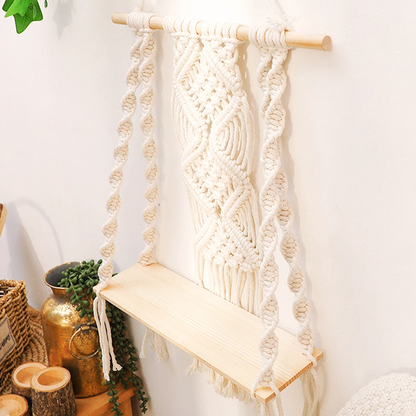 Haven- Macramé Hanging Shelf