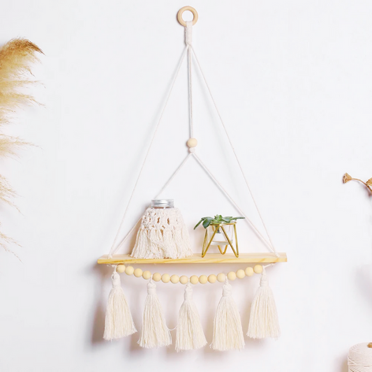 Clementine- Macramé Hanging Shelf