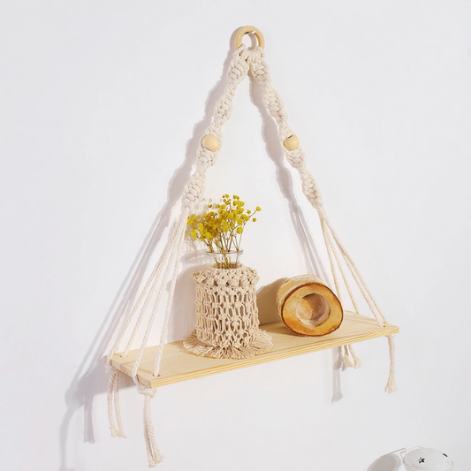 Hazel- Macramé Hanging Shelf