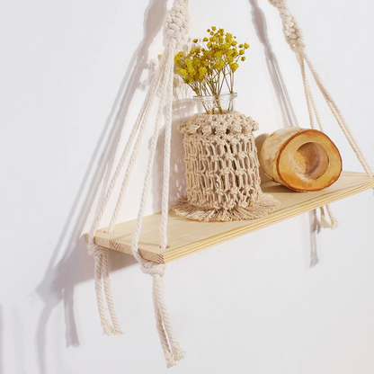 Hazel- Macramé Hanging Shelf