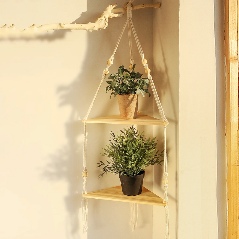 Daphne- Macramé Hanging Shelf