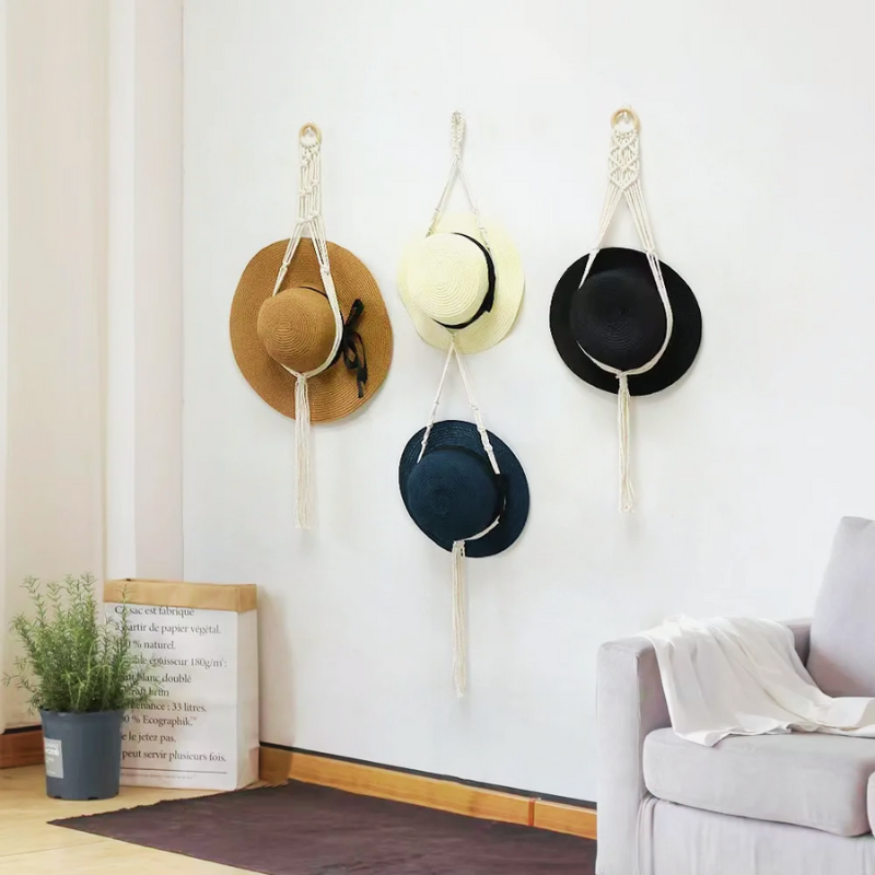 Sage- Macramé Hat Hanger